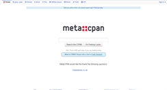 Desktop Screenshot of metacpan.org