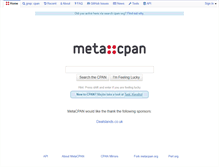 Tablet Screenshot of metacpan.org